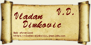 Vladan Dimković vizit kartica